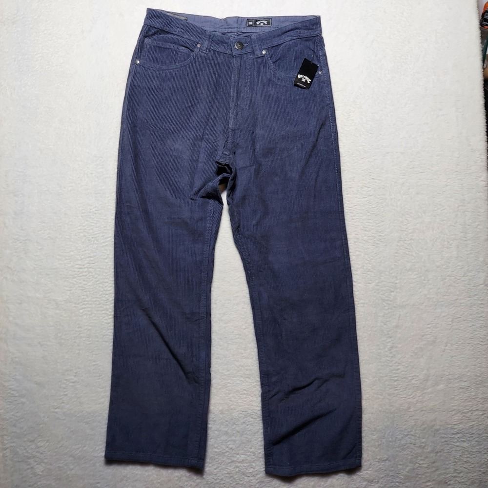 $ 80 Billabong The 55 Cord Pant Men's 30 Blue Corduroy Straight Leg 24A1102402